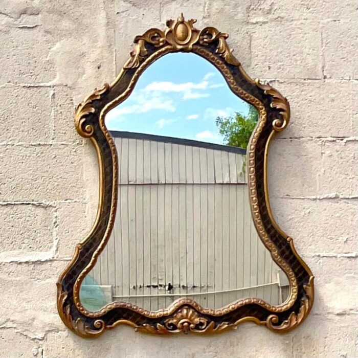 vintage regency ethan allen gilt tipped mirror 9568