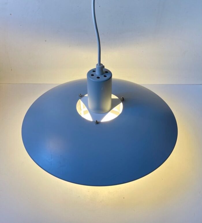 vintage scandinavian grey tiered pendant lamp from lyskaer 1970s 3