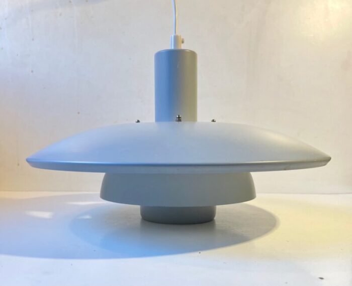 vintage scandinavian grey tiered pendant lamp from lyskaer 1970s 6