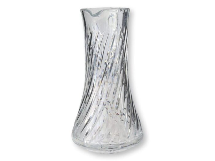 vintage swirled cut crystal beverage pitcher 9307