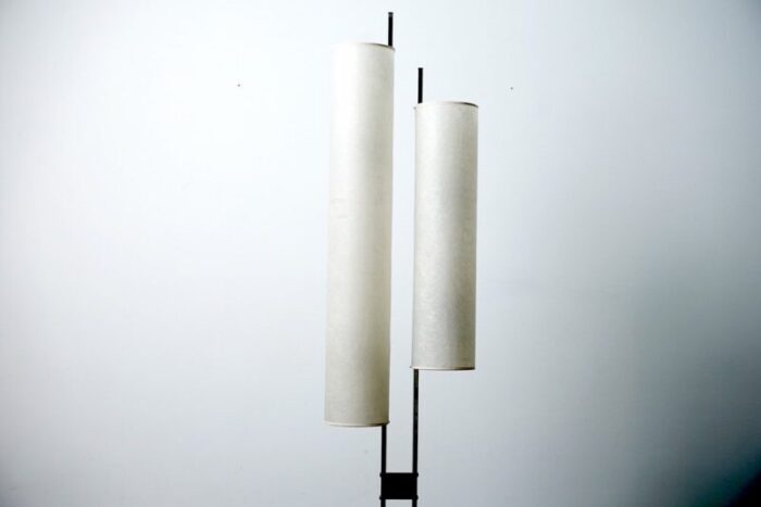 vintage swizz floor lamp with glass fleece shades 1960s 2