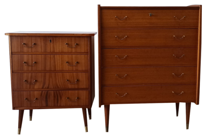 vintage teak dresser with drawers norway 1960s 0645