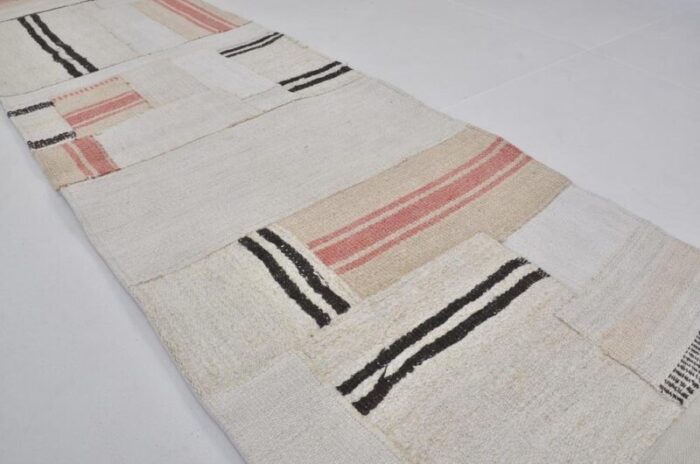 vintage traibal anatolian hemp runner rug 1960s 0828