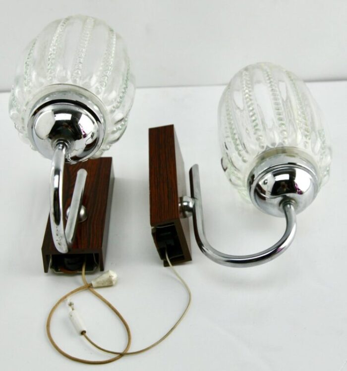 vintage wall mount lamp by egon hillebrand germany 1960s set of 2 3