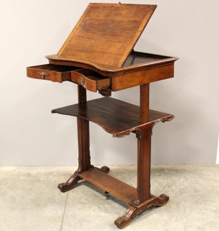 vintage walnut writing desk 0605