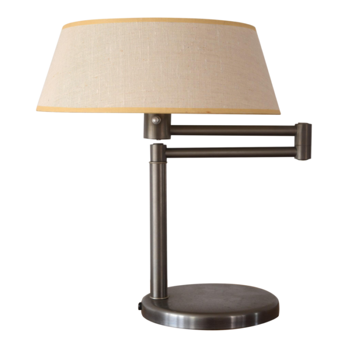 vintage walter von nessen brushed aluminum swing arm desk lamp 3087