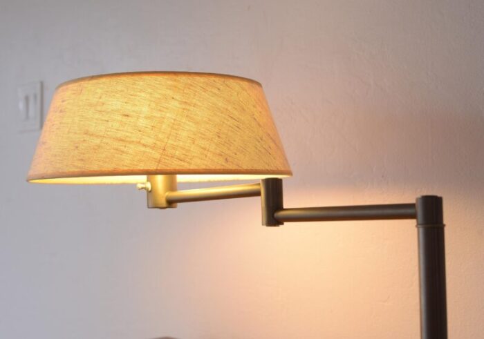 vintage walter von nessen brushed aluminum swing arm desk lamp 5679