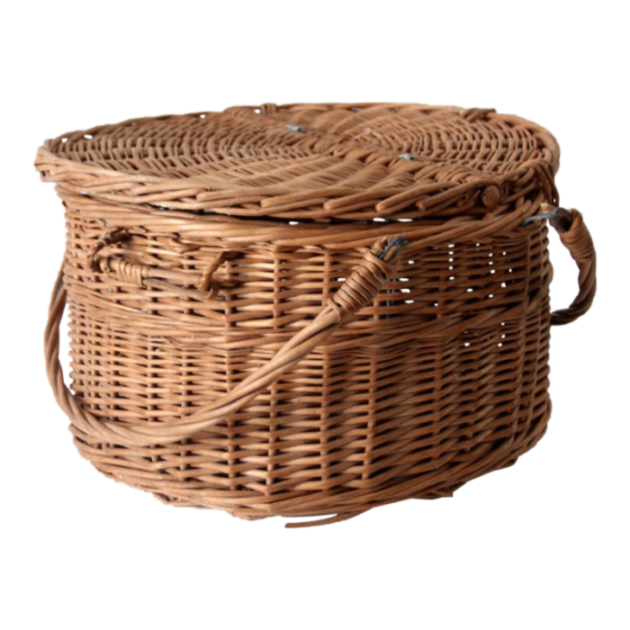 vintage wicker picnic basket 7110