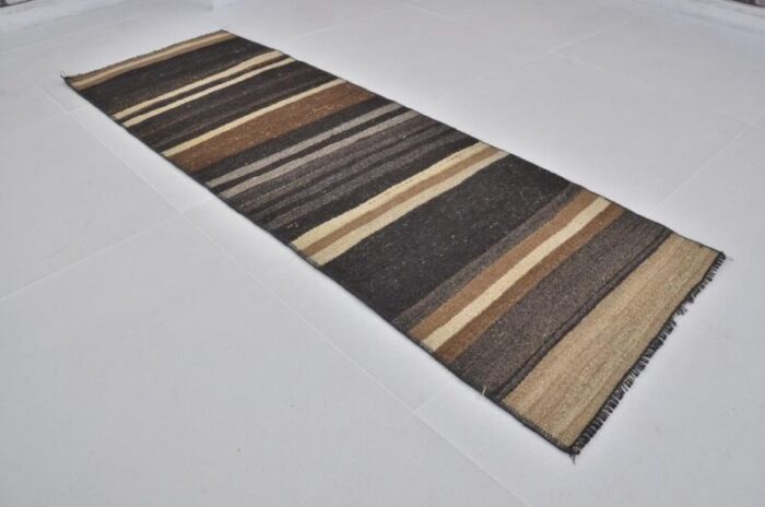 vintage wool runner rug 1960s 6547