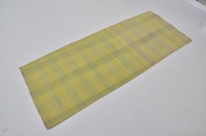 vintage yellow runner rug 1960 0673