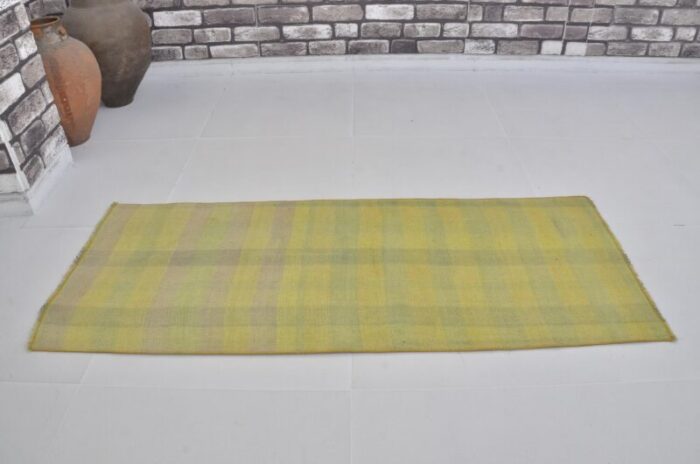 vintage yellow runner rug 1960 0915