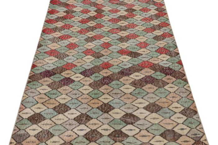 vintage zeki muren rug with polychrome geometric patterns from rug and kilim 3343