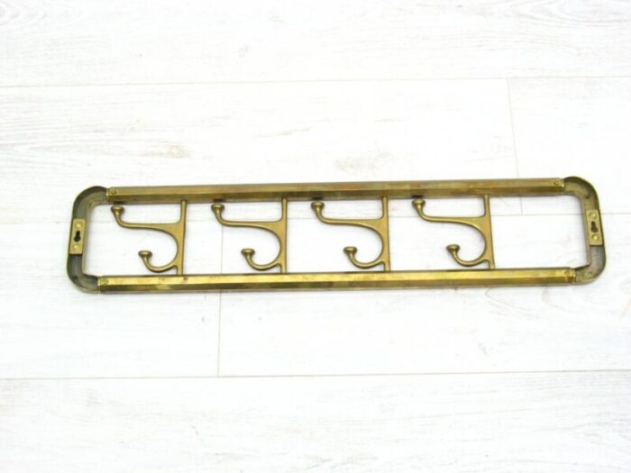 wall brass coat rack 1970s 1122