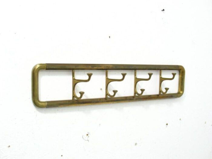 wall brass coat rack 1970s 4703