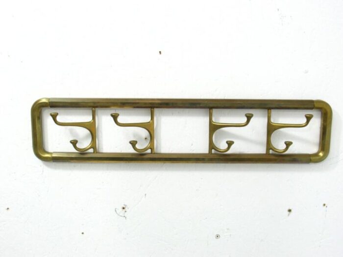 wall brass coat rack 1970s 4722