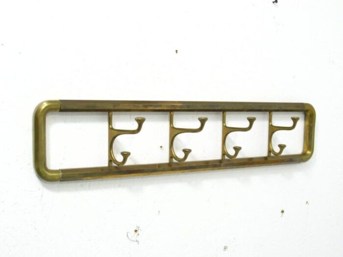 wall brass coat rack 1970s 5222