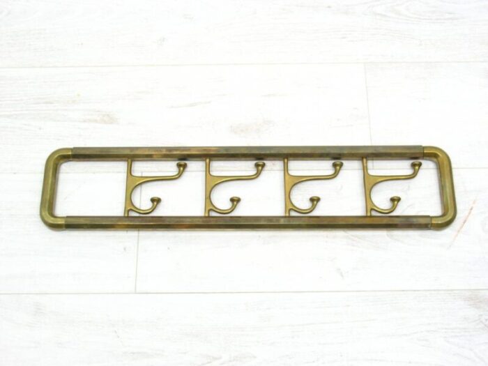 wall brass coat rack 1970s 5381