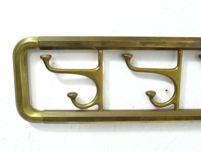 wall brass coat rack 1970s 5734