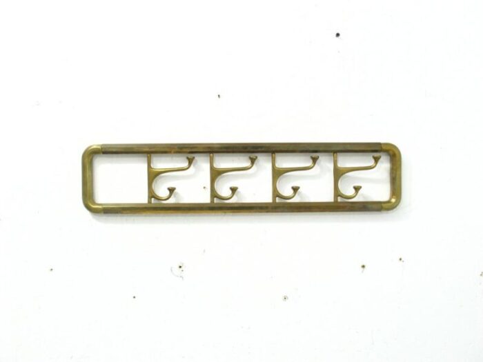 wall brass coat rack 1970s 6190