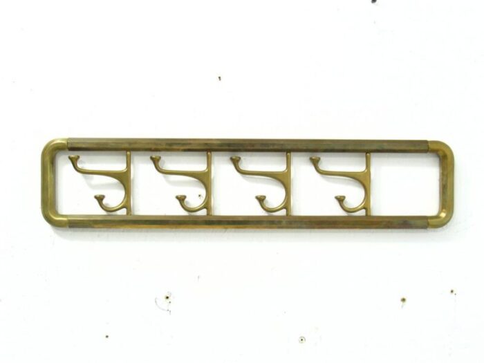 wall brass coat rack 1970s 7424