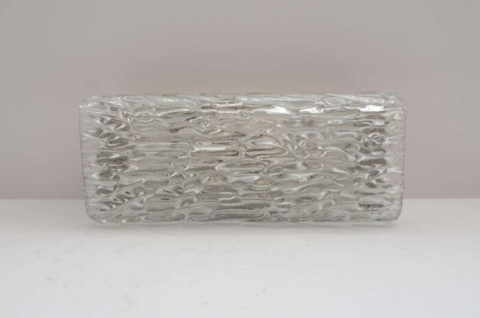 wall lamp with textured glass by kalmar 1950s 2