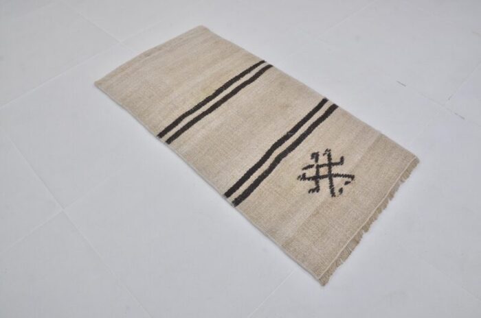 white anatolian hemp rug 1960 1905