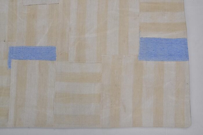 white and blue runner rug 1960 3469