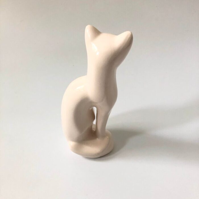 white ceramic cat 5783