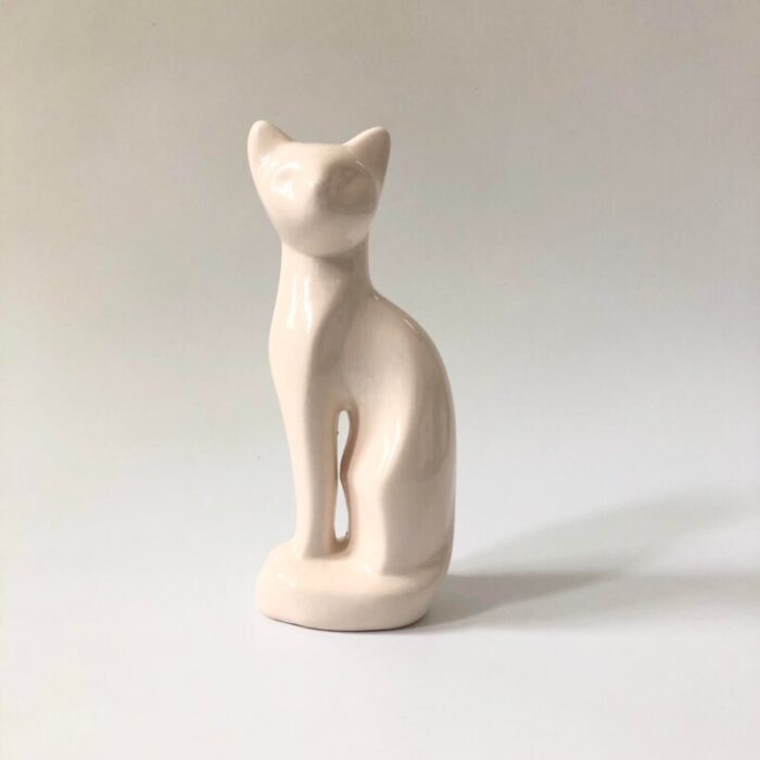 white ceramic cat 6373