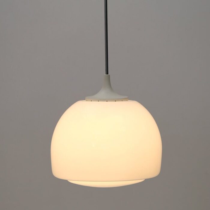 white glass elisse chandelier by claudio salocchi for lumenform 1970s 7