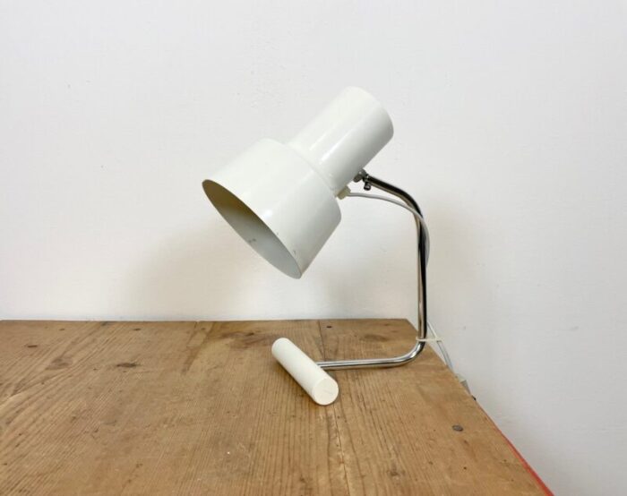 white table lamp by josef hurka for napako 1960s 1