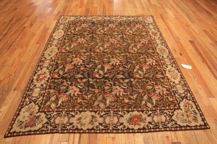 whole floral antique english needlepoint rug 3000 nazmiyal master