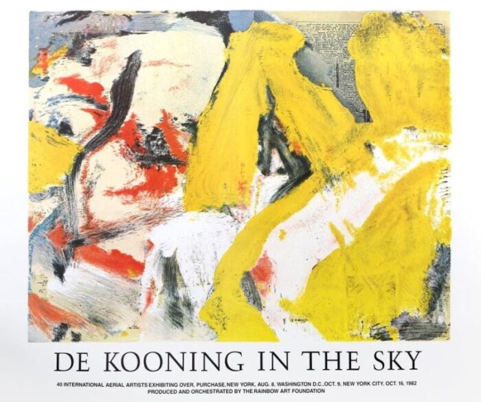 willem de kooning in the sky abstract expressionist lithograph 7444