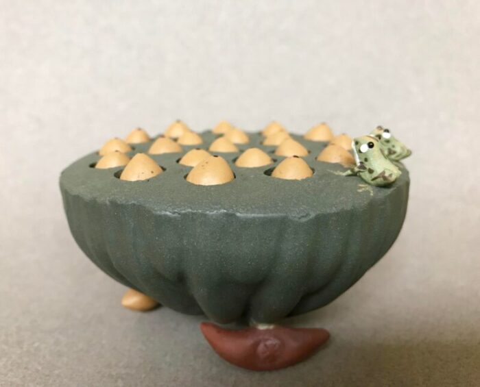 yixing scholar object of a lotus pod with movable seeds 1041