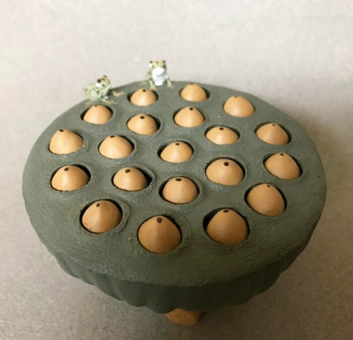 yixing scholar object of a lotus pod with movable seeds 5911